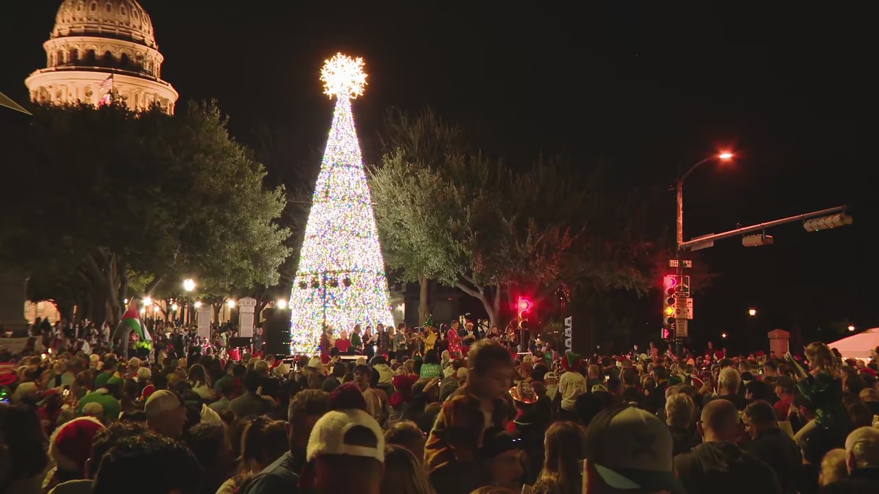Lighting of Texas State Capitol Christmas tree