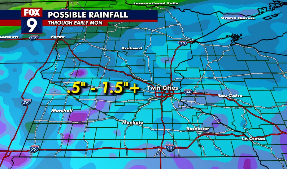 MN weather: Rainfall likely this weekend