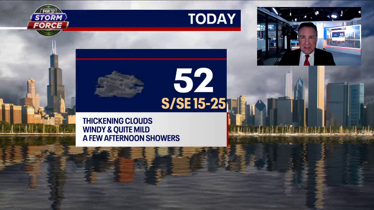 Valentines' Day in Chicago starts mild and ends with rain