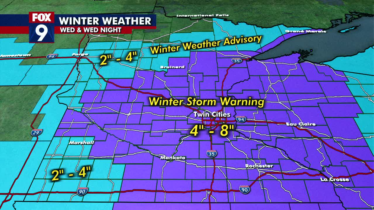 Wednesday's forecast: Snow Wednesday, blizzard or blizzard-like conditions to follow