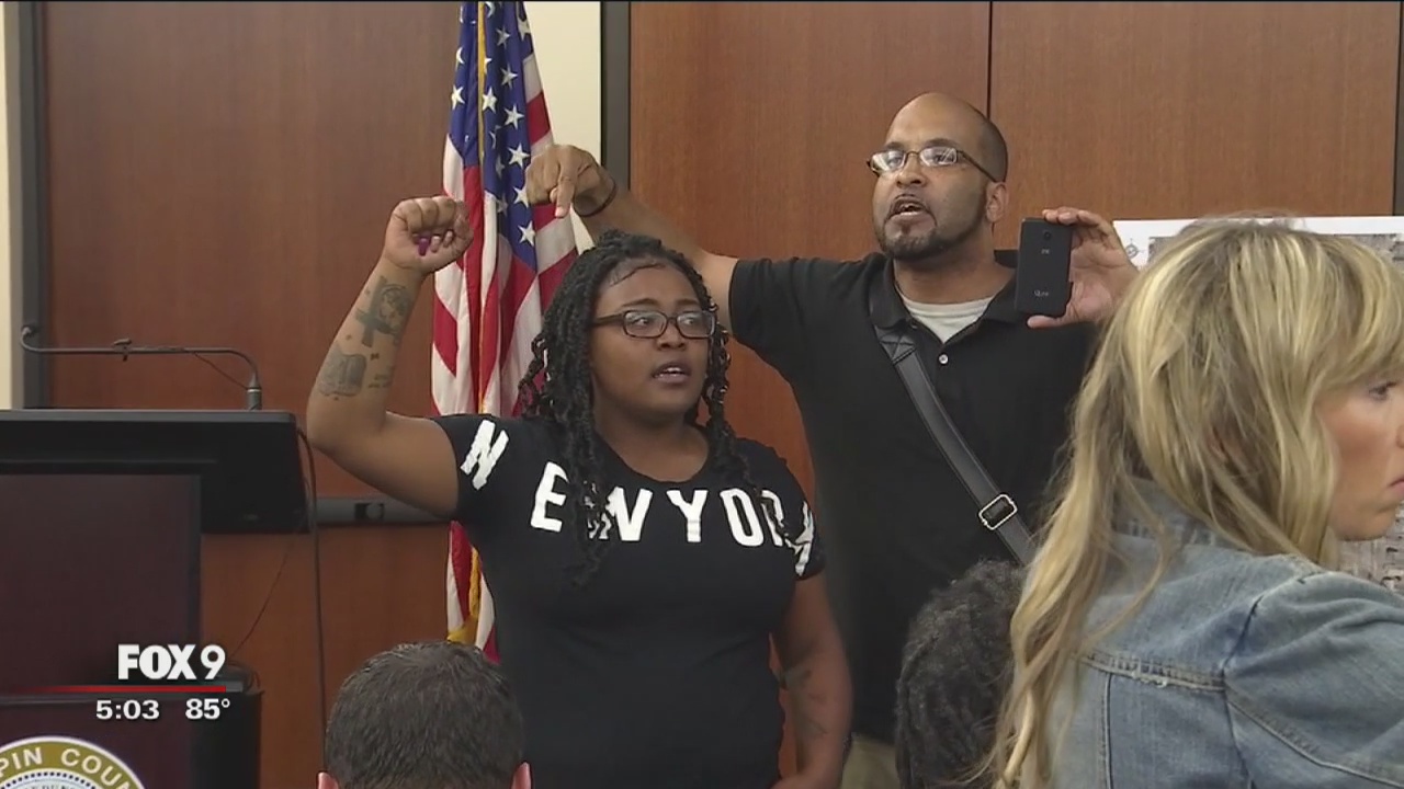 Protest interrupts press conference on Thurman Blevins shooting