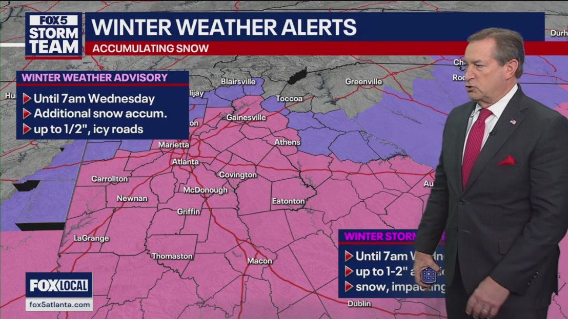 Winter Storm Warning expanded to metro Atlanta