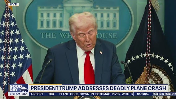 President Donald Trump addresses deadly plane crash in Washington, D.C.