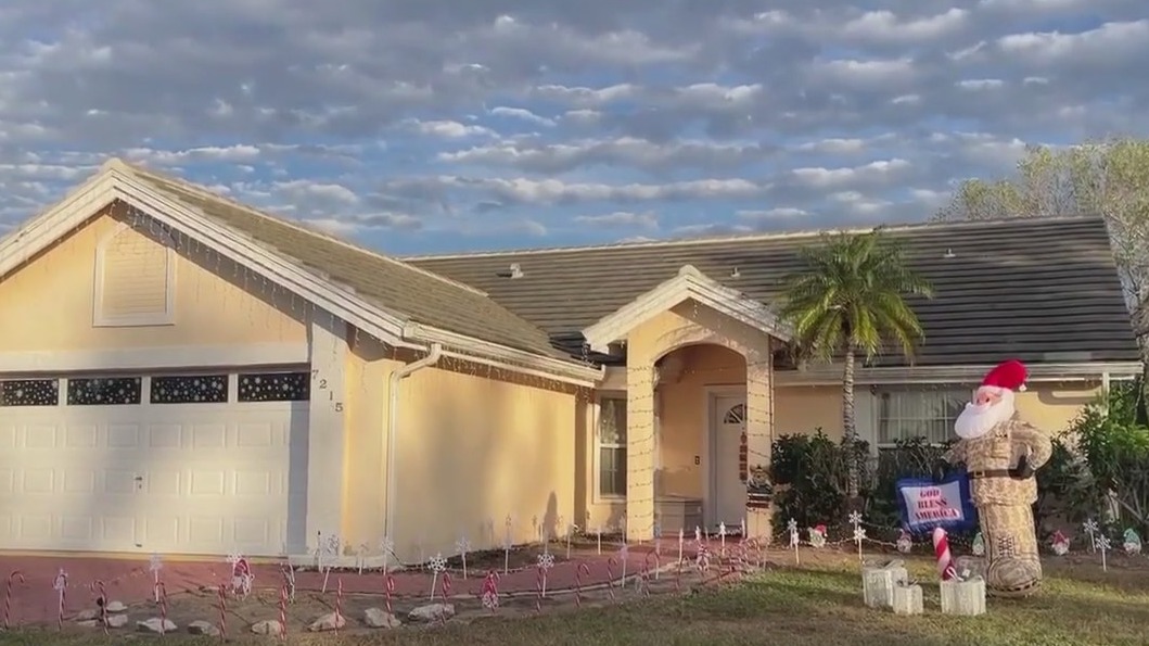 Veteran surprised with decorated home