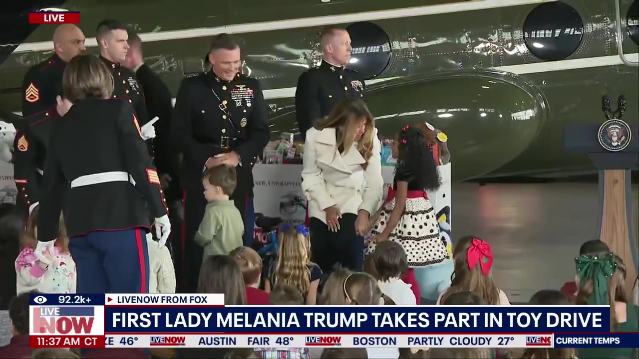 FLOTUS speaks, delivers toys at Quantico charity event