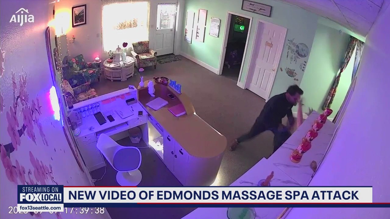 Bodycam and surveillance footage reveal chaos during Edmonds, WA spa assault