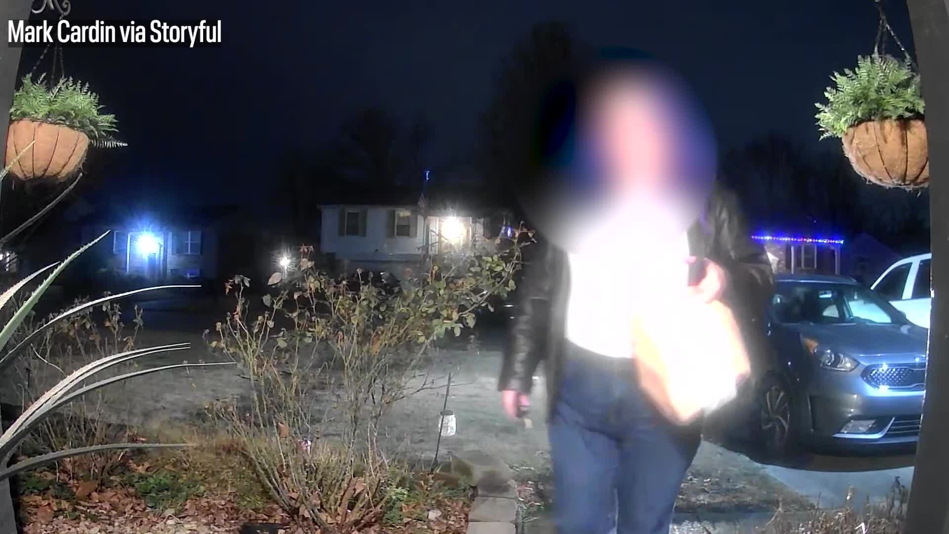 DoorDash driver sprays food after delivery