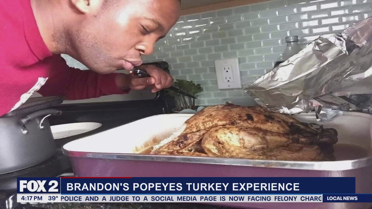 "It's the most flavorful turkey," Fox 2's Brandon Hudson shares his love of the Popeye's Thanksgiving turkey