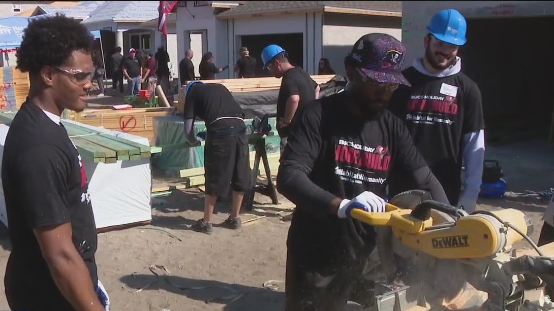 Bucs help build homes for local families in need