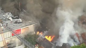 Historic building goes up in flames in LA