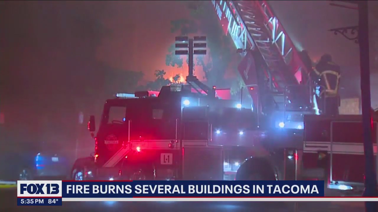 Fire tears through multiple buildings in Tacoma | FOX 13 Seattle