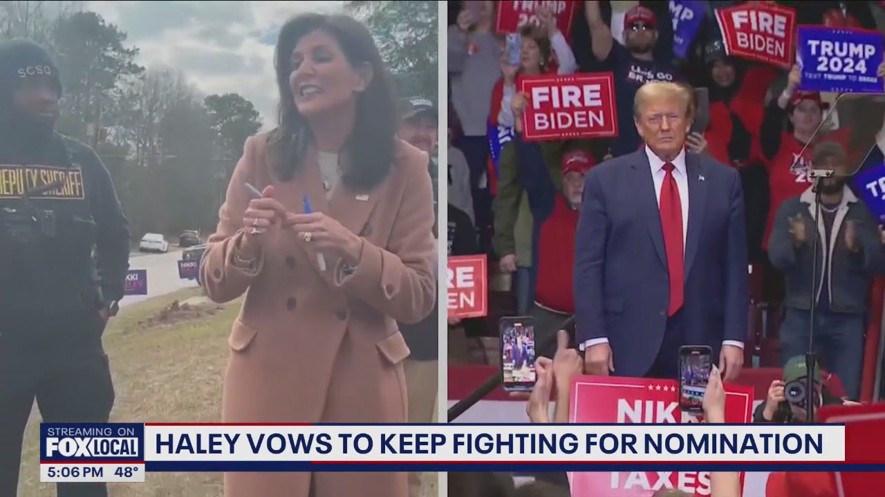 Haley vows to keep fighting for nomination despite SC primary loss