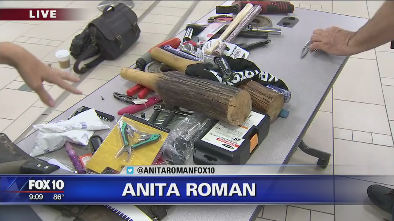 TSA checks for prohibited carry ons at Sky Harbor