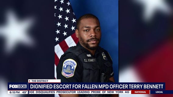 Procession held for DC officer hit, killed while helping stranded driver on I‑695