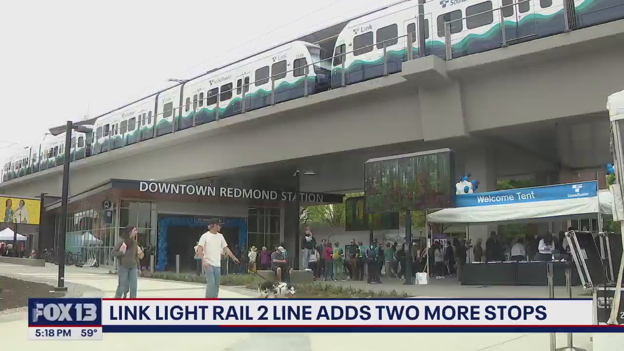 Seattle's light rail extension officially opens in Redmond, WA