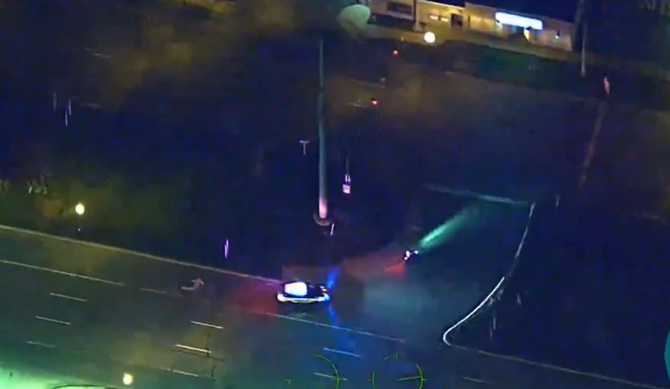 Motorcyclist runs out of gas while fleeing police