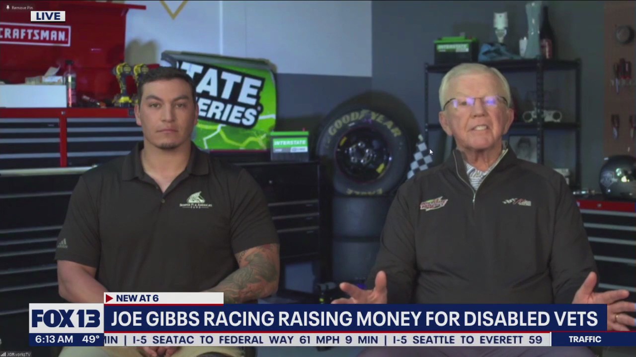 Joes Racing Seattle Joe Gibbs Racing raises money for disabled vets | FOX 13 Seattle