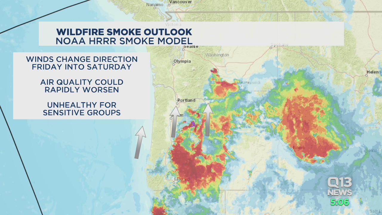 Tracking smoke as wildfires rage in Washington, Oregon, California