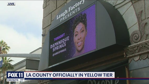 Los Angeles County now in California's least restrictive yellow tier