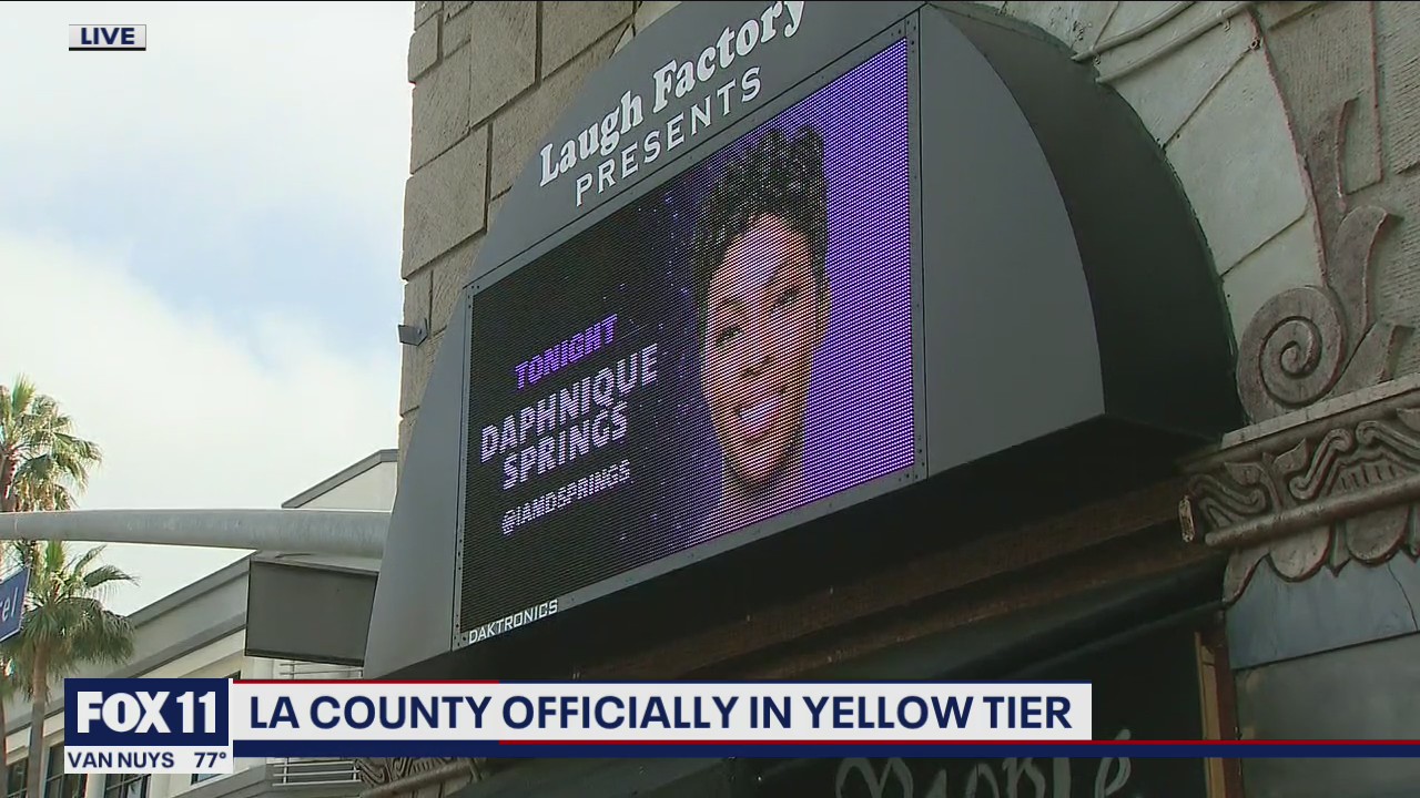 Los Angeles County now in California's least restrictive yellow tier