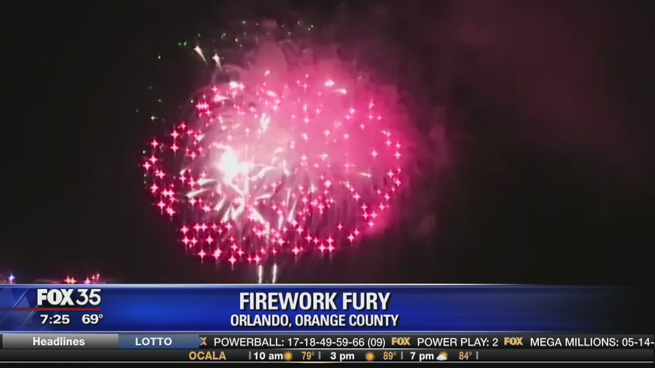 Firework fury over Disney's late night fireworks