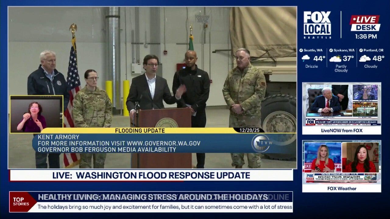 Gov. Ferguson provides update on WA flood response and areas of concern