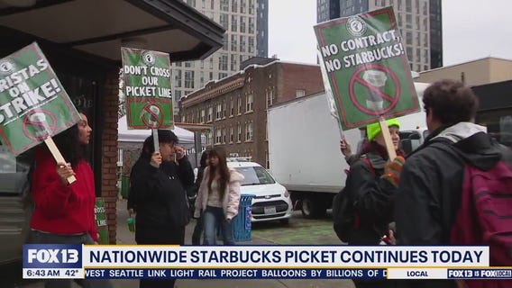 Nationwide Starbucks picket continues Tuesday