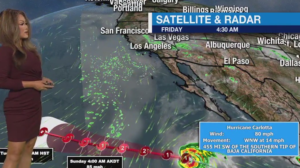 Hurricane Carlotta forms over Pacific Ocean