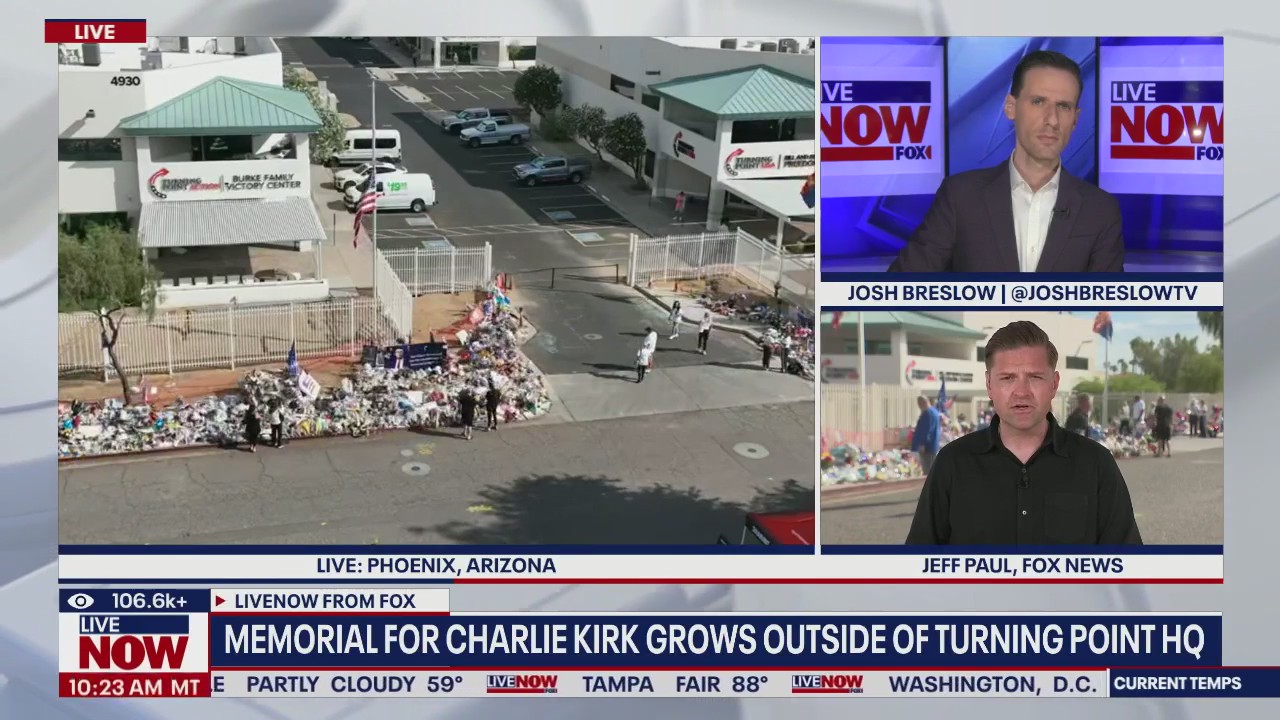 Security preps underway for Charlie Kirk memorial