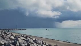 Waterspout off Racine's shore