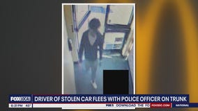 Driver of stolen car flees with officer on trunk in Woodbridge