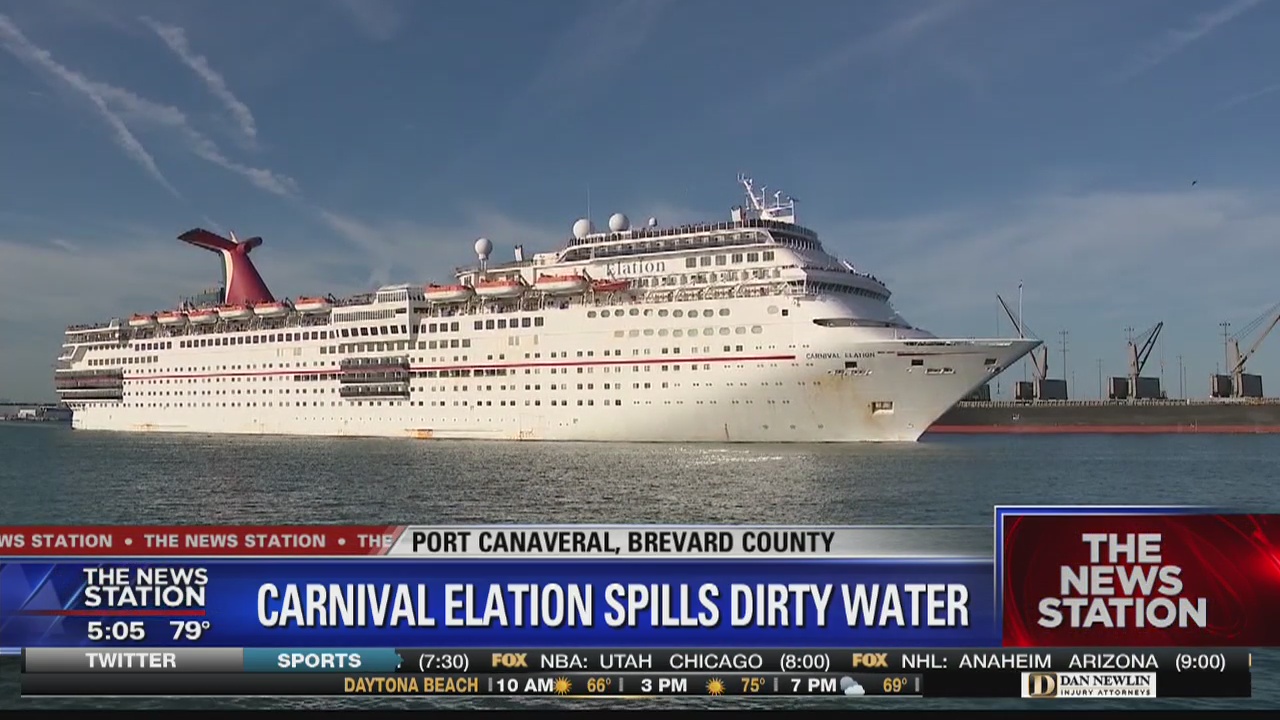 Carnival Elation spills dirty water
