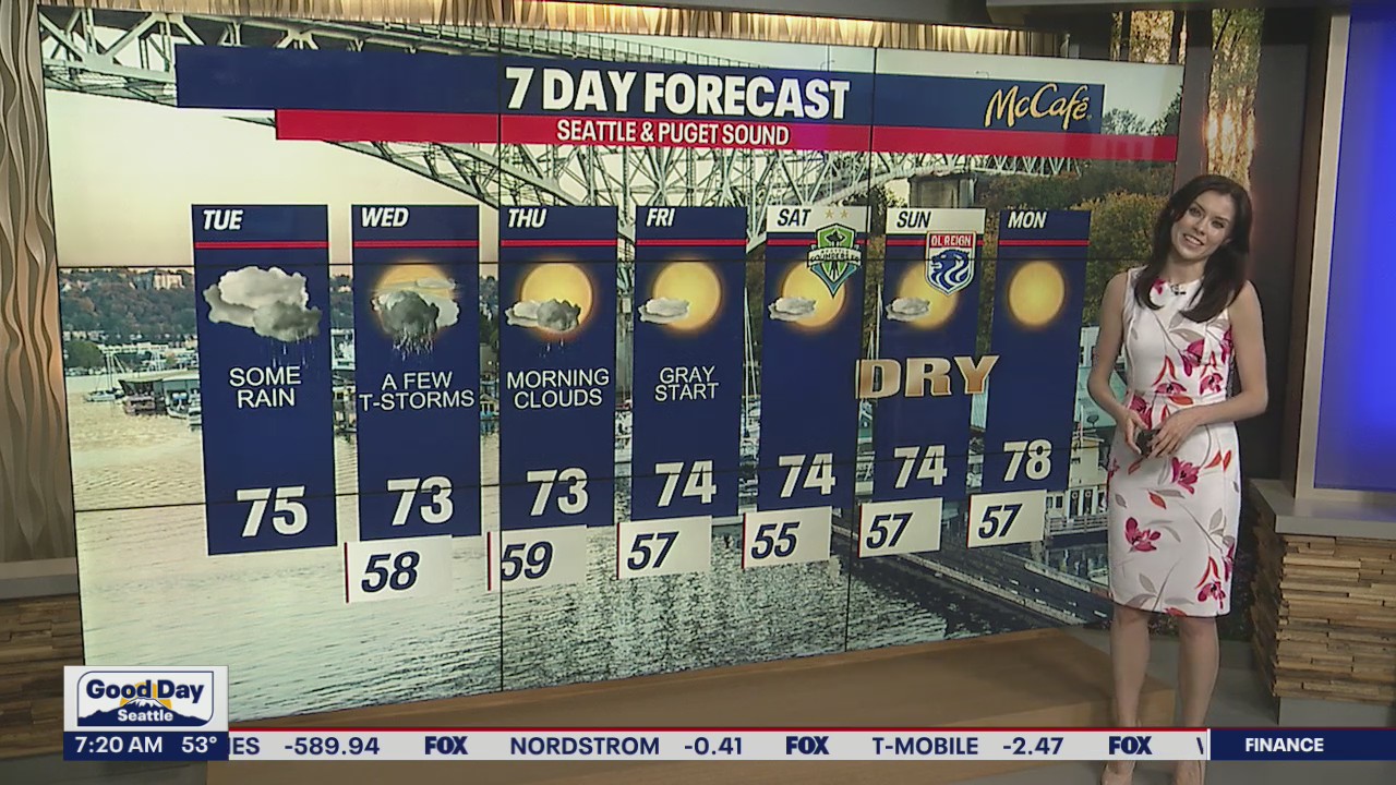 Isolated showers return in the forecast