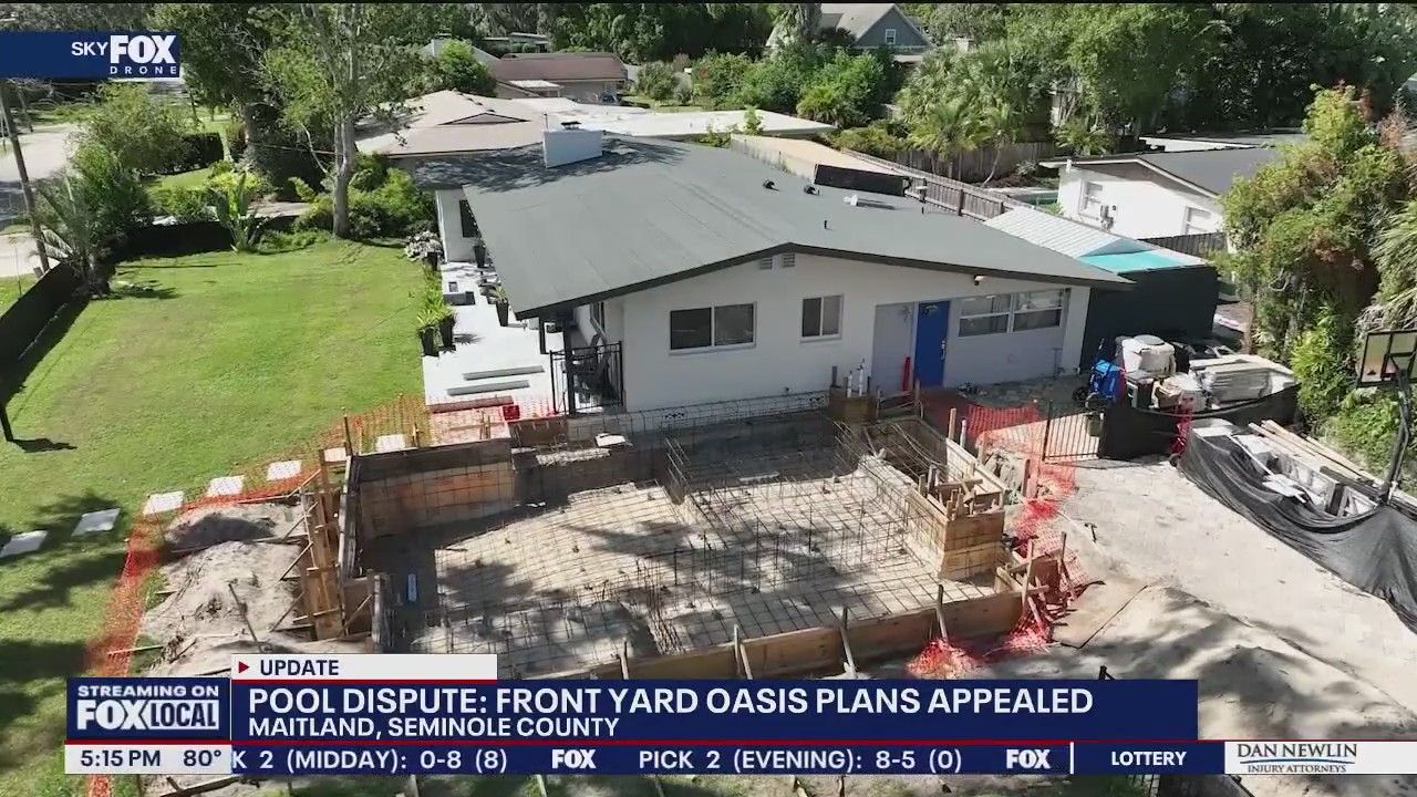 Maitland front yard pool appealed; commissioners to decide