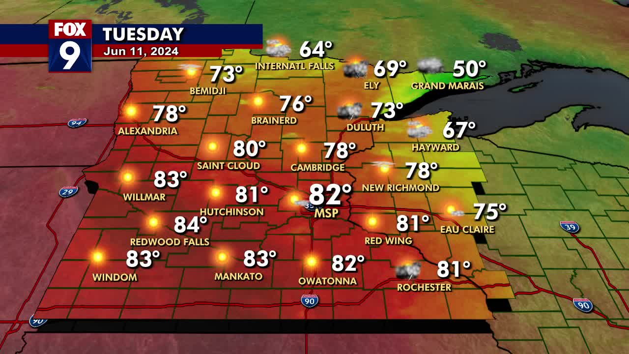 MN weather: Morning showers, afternoon sun Tuesday | FOX 9 Minneapolis ...