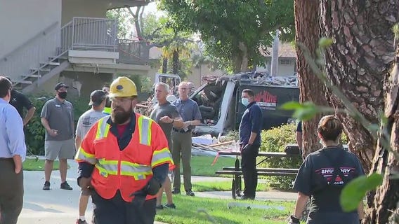 One person dead after truck drives through Anaheim apartments