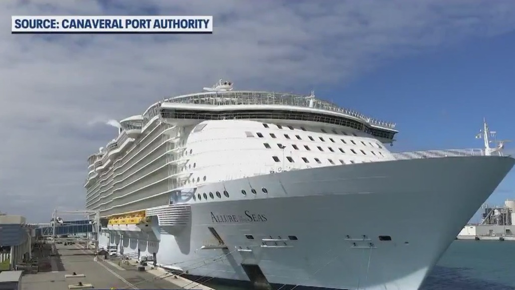 Checking our Allure of the Seas cruise ship