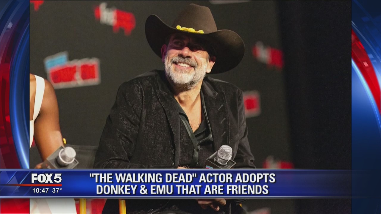 'The Walking Dead' actor adopts donkey, emu