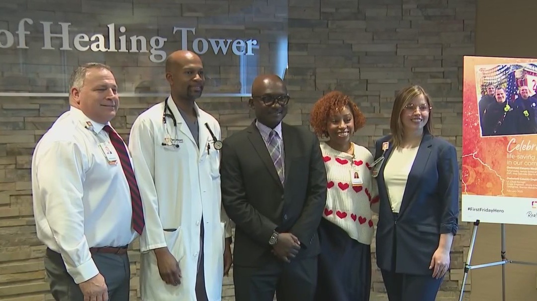 Heart attack survivor thanks first responders