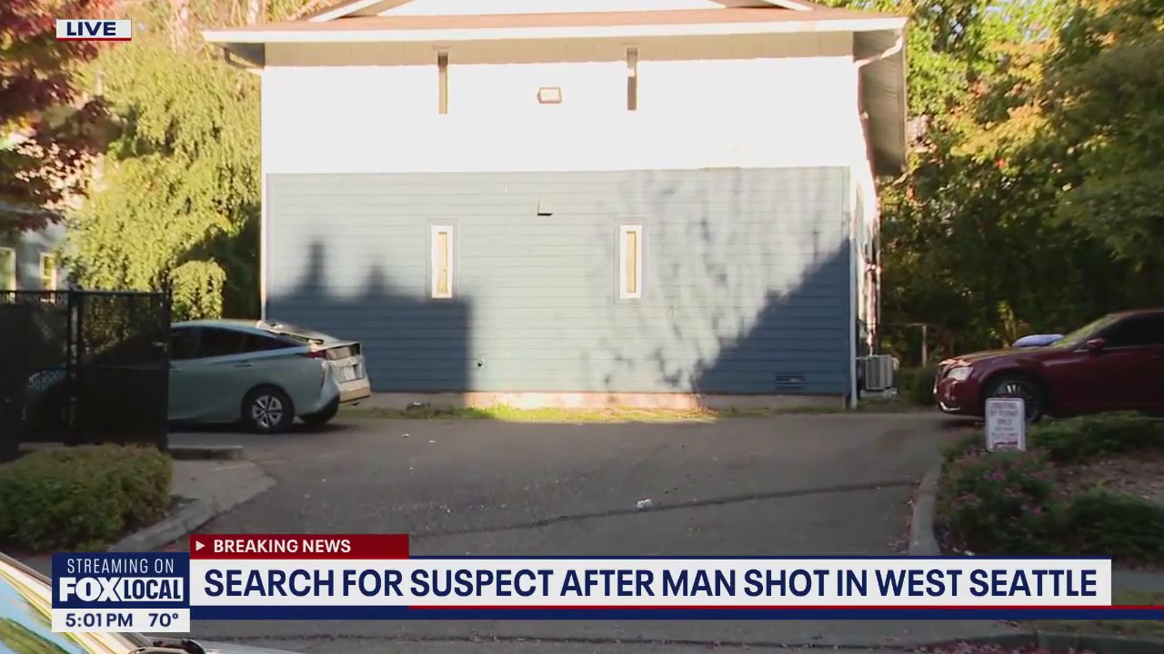 Search for suspect after man shot in West Seattle, WA