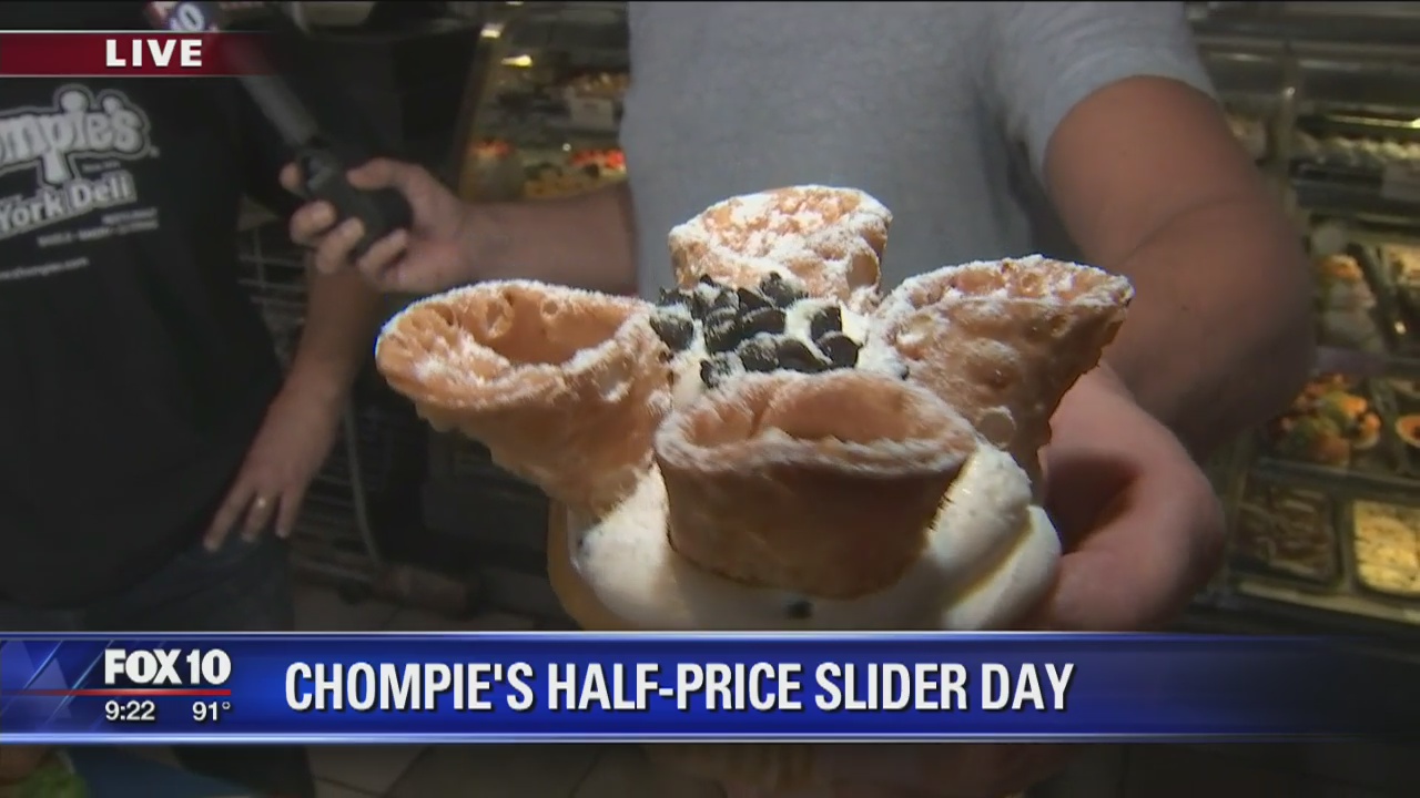 Half-price slider day at Chompie's