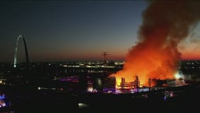 Massive fire near Gateway Arch in St. Louis