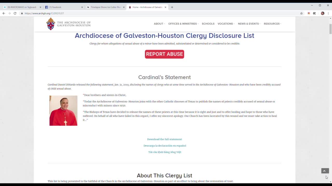 42 priests named in archdiocese report on sexual abuse of minors