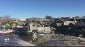Fire damages Richmond salvage yard
