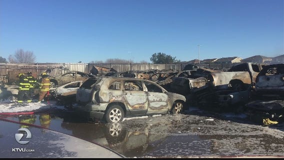 Fire damages Richmond salvage yard