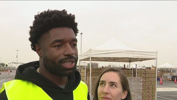 Catching up with safety Nick Scott at the LA Rams? ?Community Blitz Day? of Service