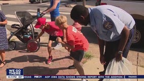 South Philly police bond with kids through water ice, bubbles
