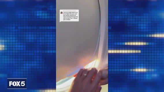 Opening someone else's window on a plane