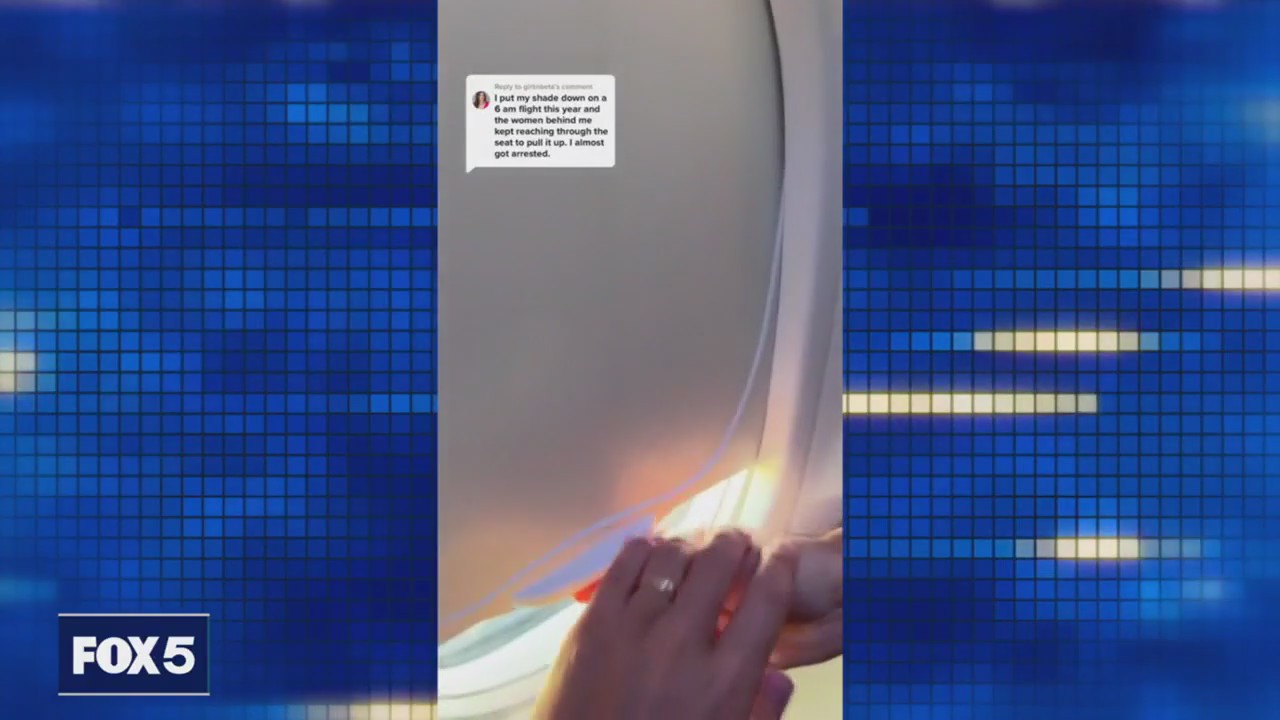 Opening someone else's window on a plane