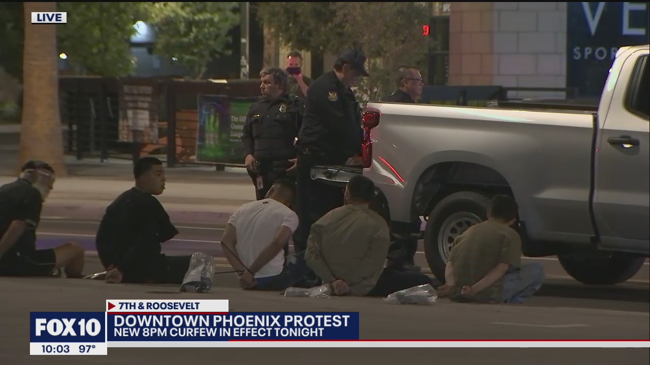 Police made arrests in Downtown Phoenix amid statewide curfew